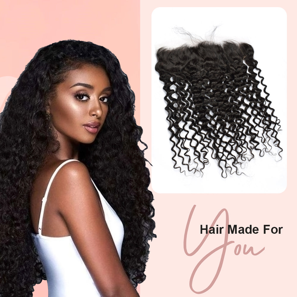 Italian Curly #1B HD Lace Closure  Human Hair Cvohair