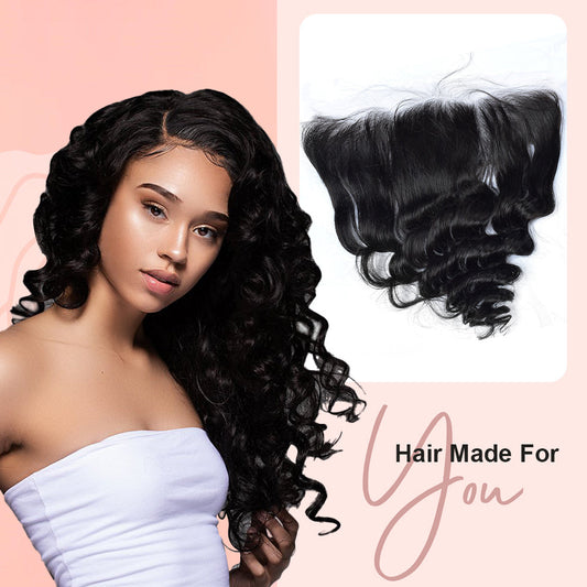 Loose Wave #1B HD Lace Closure Human Hair Cvohair