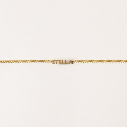 Custom Name Bracelet for Her with Curb Chain