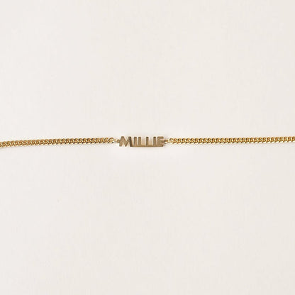 Custom Name Bracelet for Her with Curb Chain