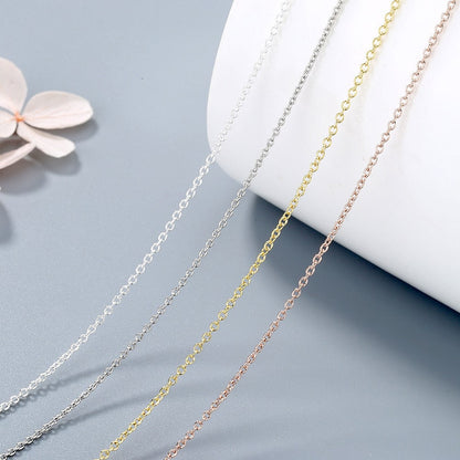 Simple Thin 2 MM Cable Link Chain Choker Necklace