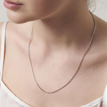 Simple Thin 2 MM Cable Link Chain Choker Necklace