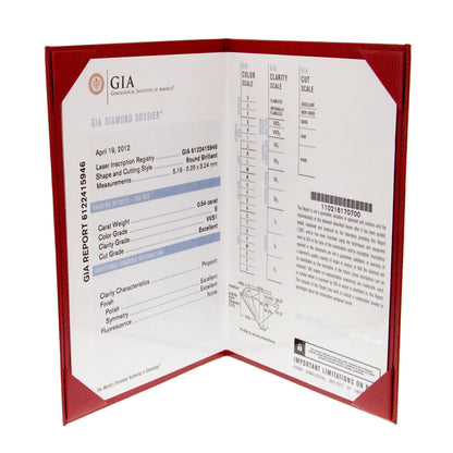 Carthttier 18k White Gold Round Brilliant Cut Diamond Solitaire Stud Earrings 1.08ct