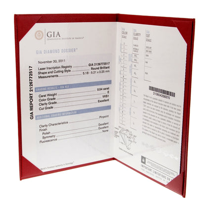 Carthttier 18k White Gold Round Brilliant Cut Diamond Solitaire Stud Earrings 1.08ct