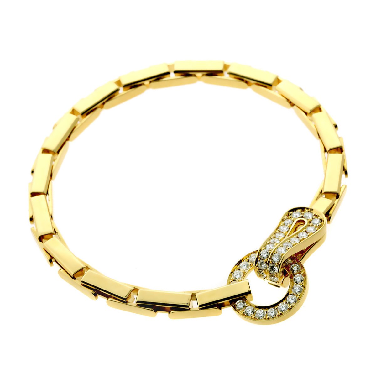 Carthttier Agrafe Diamond Gold Bracelet