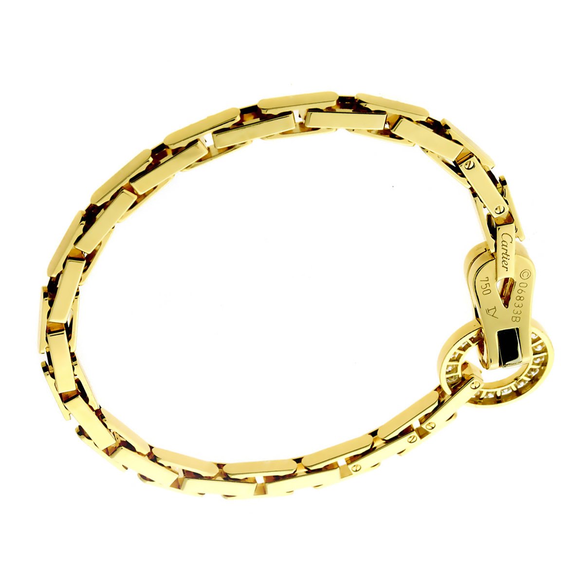 Carthttier Agrafe Diamond Gold Bracelet