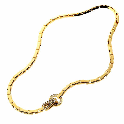 Carthttier Agrafe Diamond Gold Necklace