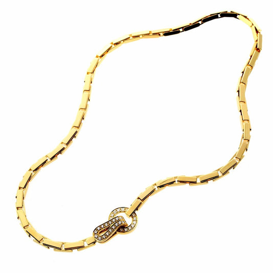 Carthttier Agrafe Diamond Gold Necklace