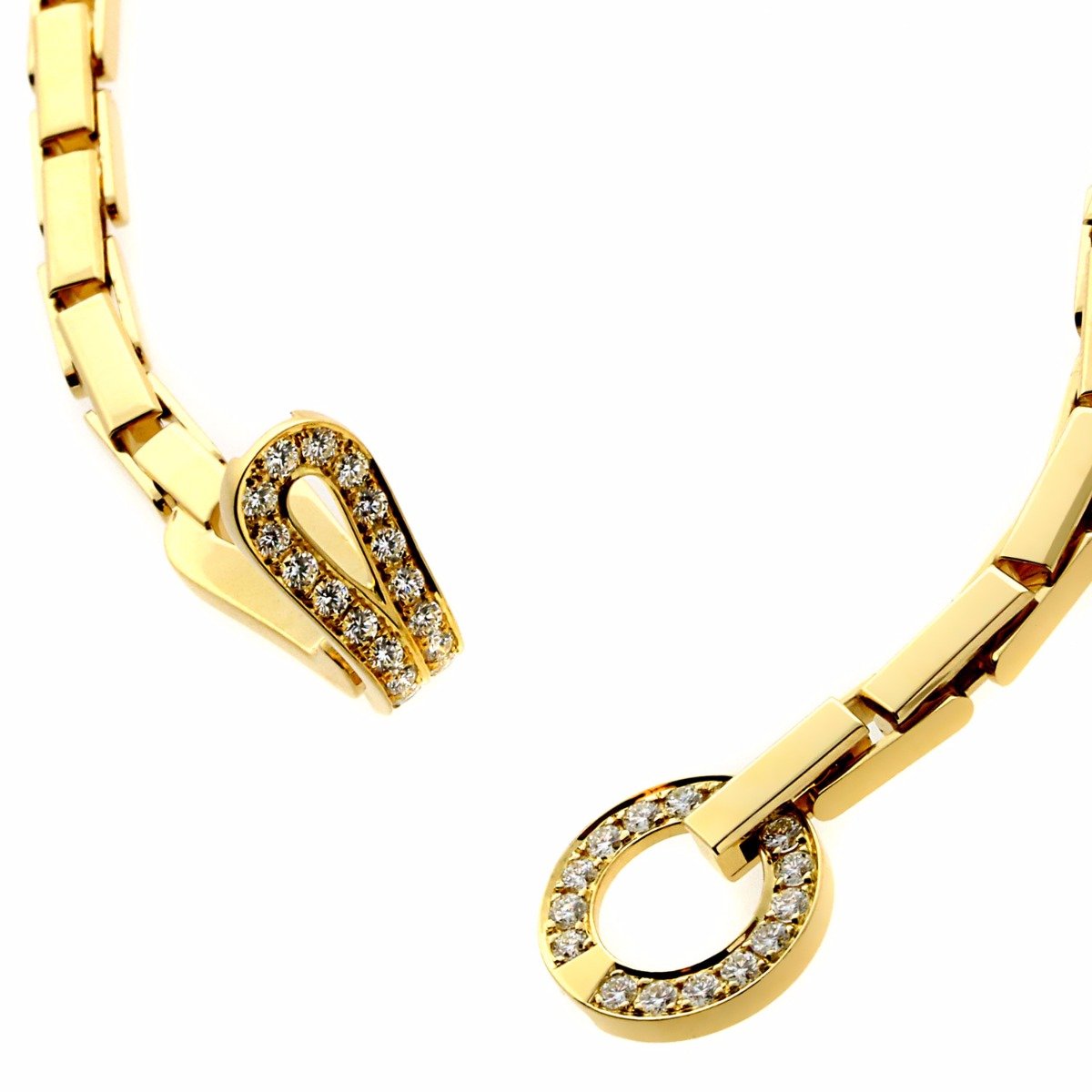 Carthttier Agrafe Diamond Gold Necklace
