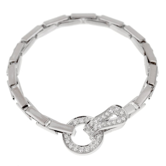 Carthttier Agrafe Diamond White Gold Bracelet