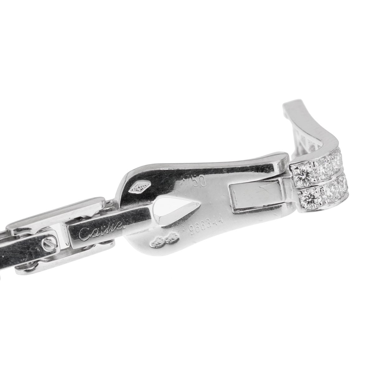 Carthttier Agrafe Diamond White Gold Bracelet