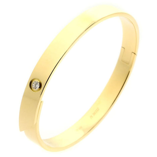 Carthttier Anniversary Diamond Gold Bangle Bracelet