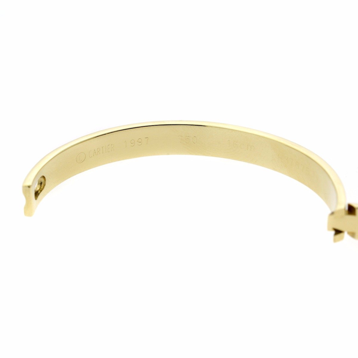 Carthttier Anniversary Diamond Gold Bangle Bracelet