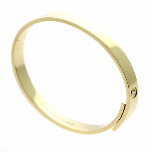 Carthttier Anniversary Yellow Gold Diamond Bangle Sz 16