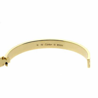Carthttier Anniversary Yellow Gold Diamond Bangle Sz 16