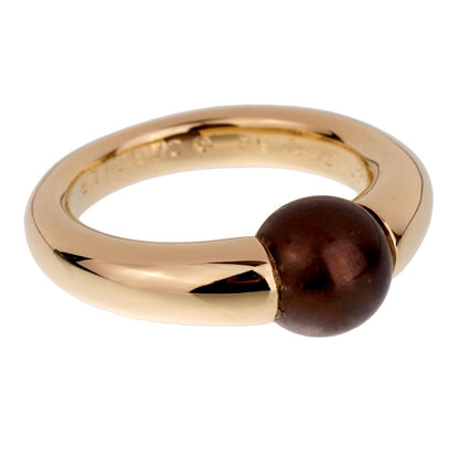 Carthttier Black Pearl Yellow Gold Ring