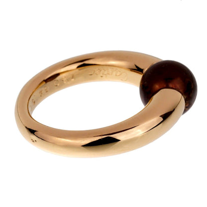 Carthttier Black Pearl Yellow Gold Ring