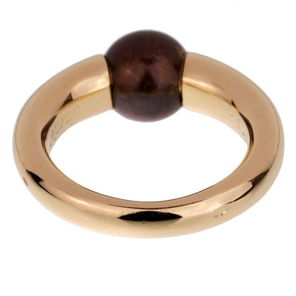 Carthttier Black Pearl Yellow Gold Ring