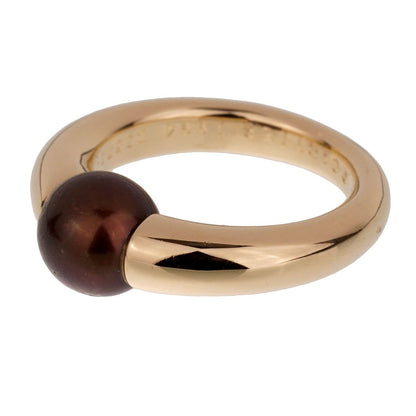 Carthttier Black Pearl Yellow Gold Ring
