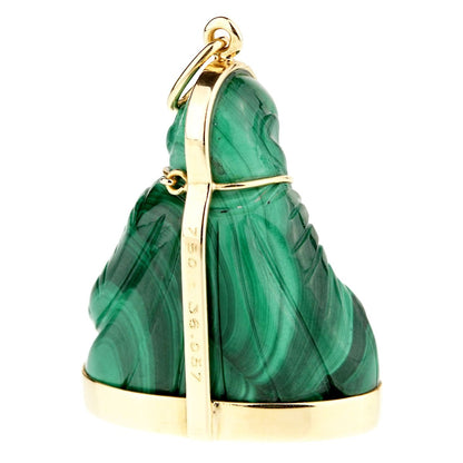Carthttier Buddha Malachite Gold Pendant Necklace