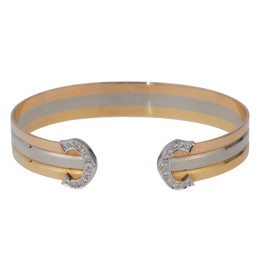 Carthttier C de Carthttier Diamond Cuff Bracelet