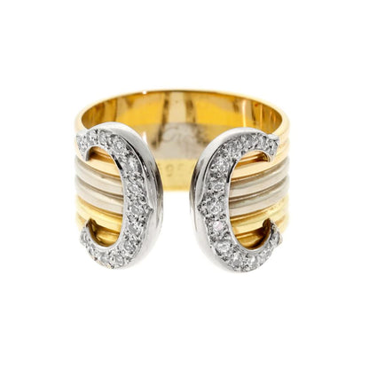 Carthttier C De Carthttier Diamond Multitone Gold Band Ring