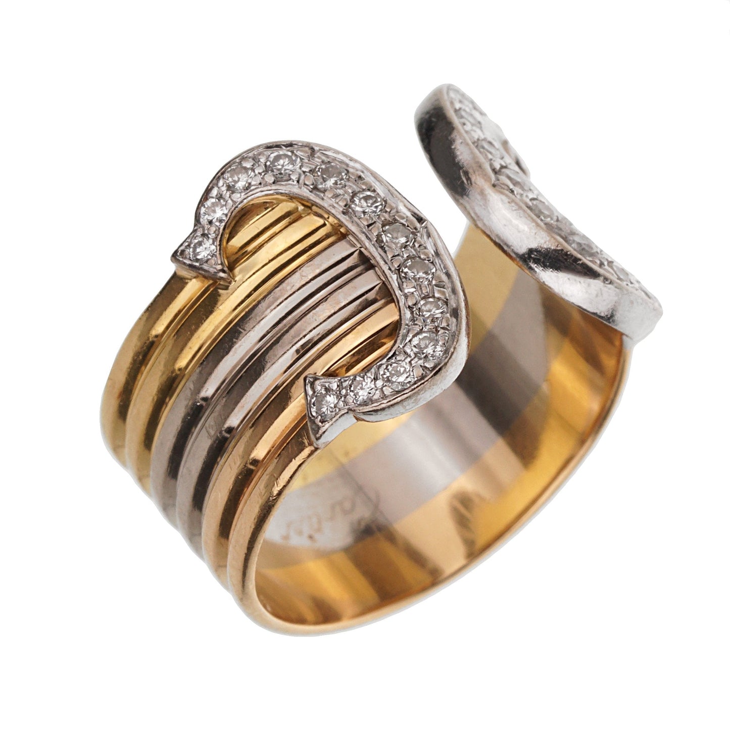 Carthttier C De Carthttier Diamond Vintage 18k Yellow Gold Ring