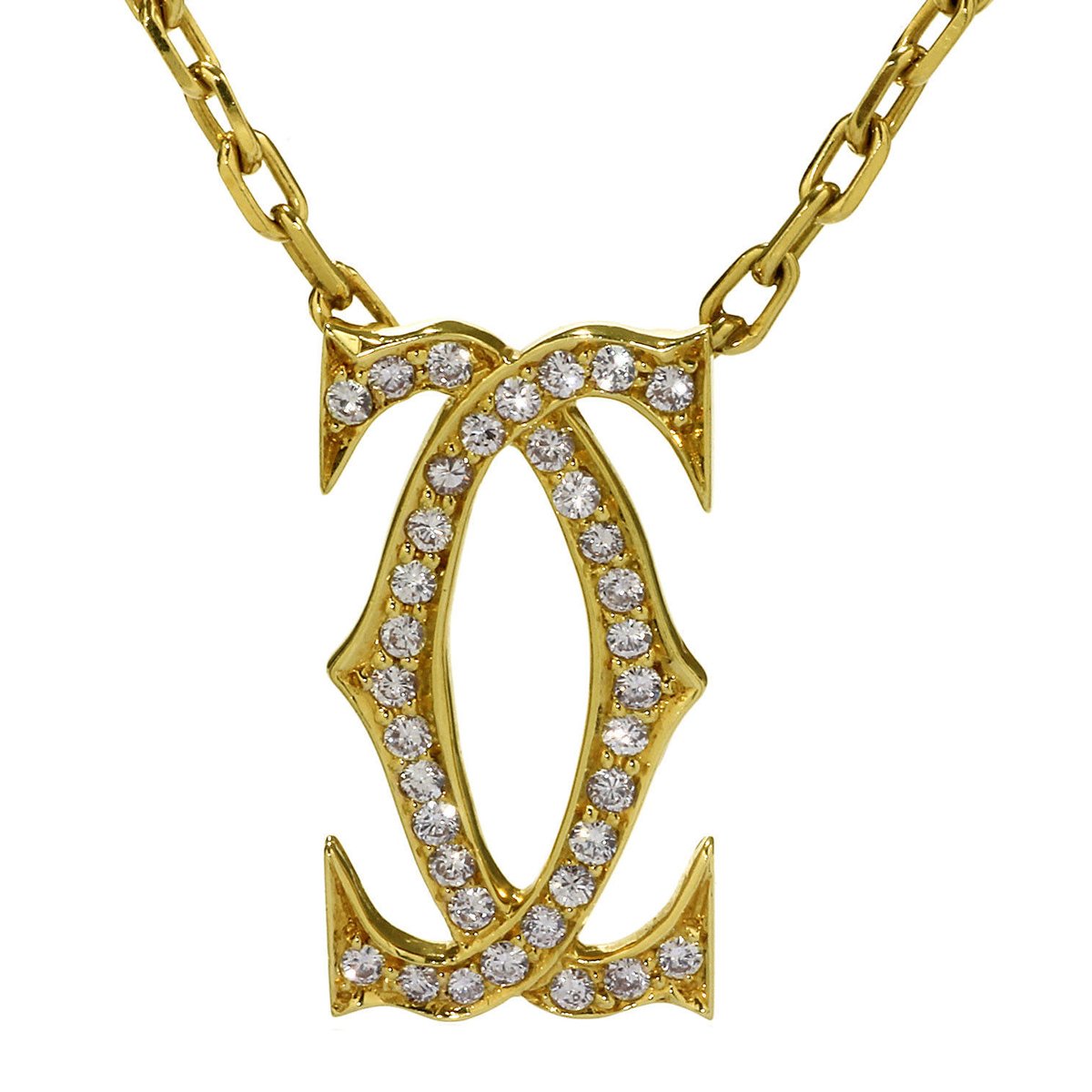 Carthttier C de Carthttier Gold Diamond Necklace