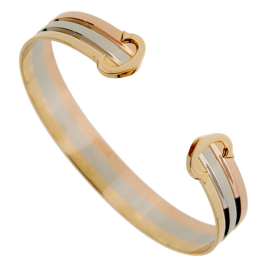 Carthttier C De Carthttier White Yellow Rose Gold Cuff Bracelet