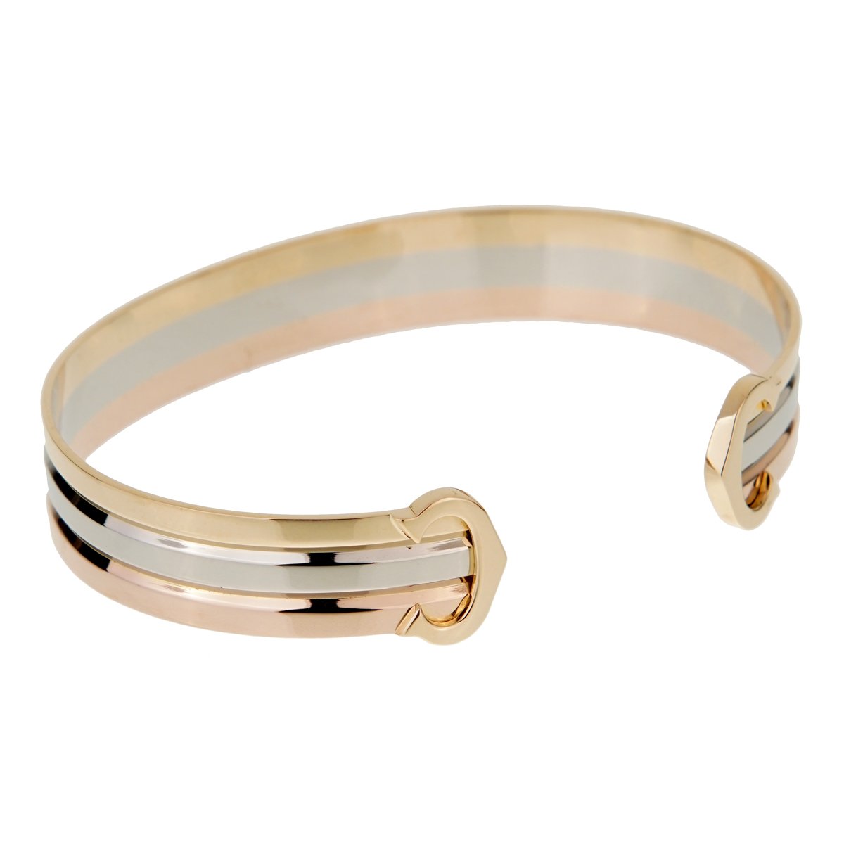 Carthttier C De Carthttier White Yellow Rose Gold Cuff Bracelet