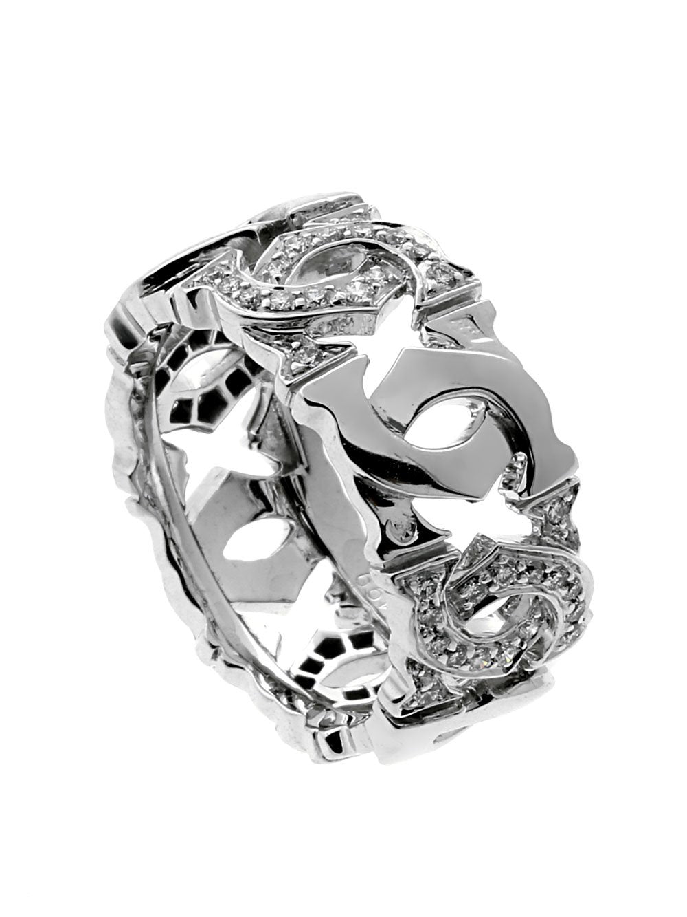 Carthttier C Diamond White Gold Ring