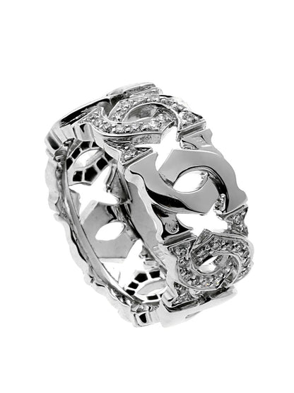 Carthttier C Diamond White Gold Ring