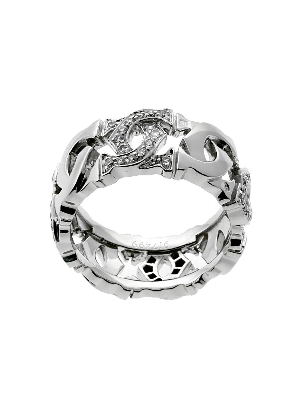 Carthttier C Diamond White Gold Ring