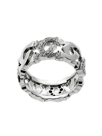 Carthttier C Diamond White Gold Ring