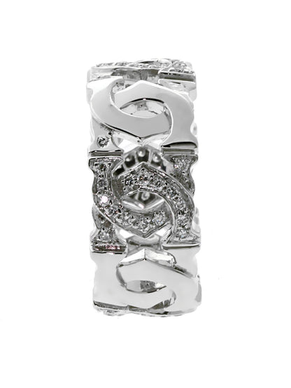 Carthttier C Diamond White Gold Ring