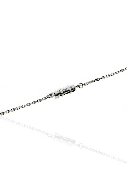 Carthttier C Heart Diamond Necklace in 18k White Gold