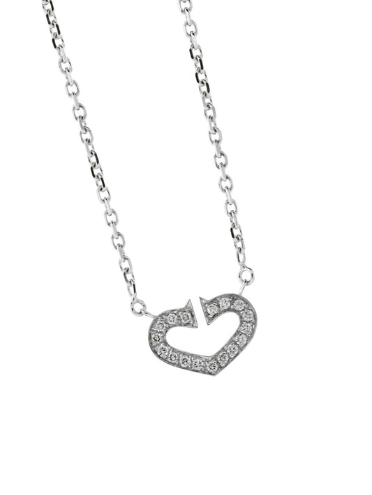 Carthttier C Heart of Carthttier Diamond White Gold Necklace