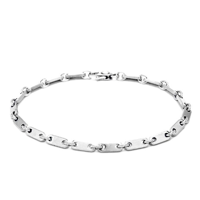 Carthttier Chain Link White Gold Bracelet