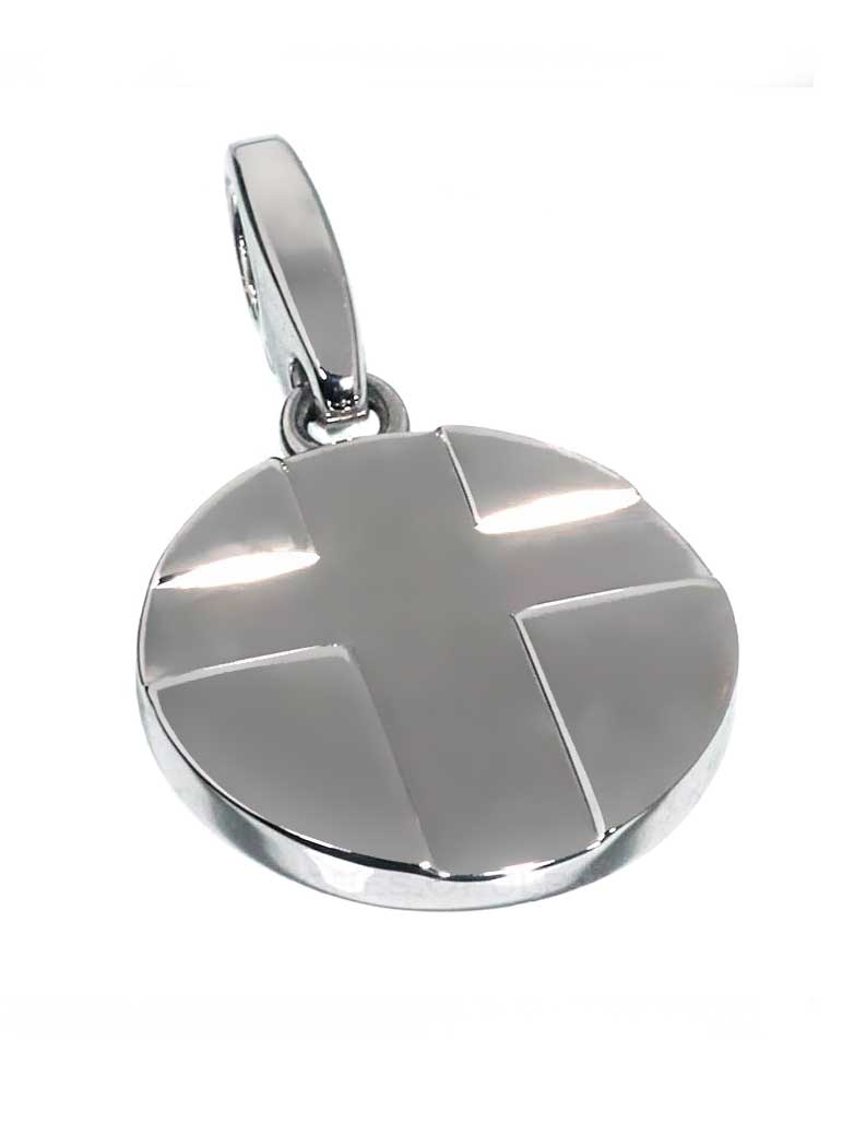 Carthttier Cross White Gold Charm Pendant