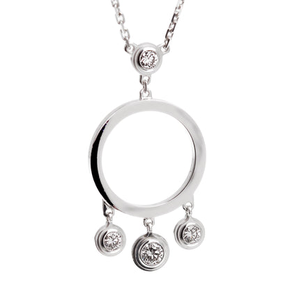 Carthttier Diamants Legers White Gold Diamond Pendant Necklace