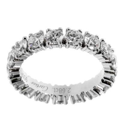 Carthttier Diamond Eternity Platinum 2.68ct Ring