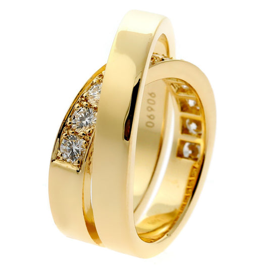 Carthttier Diamond Gold Crossover Ring