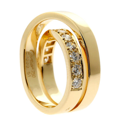 Carthttier Diamond Gold Crossover Ring