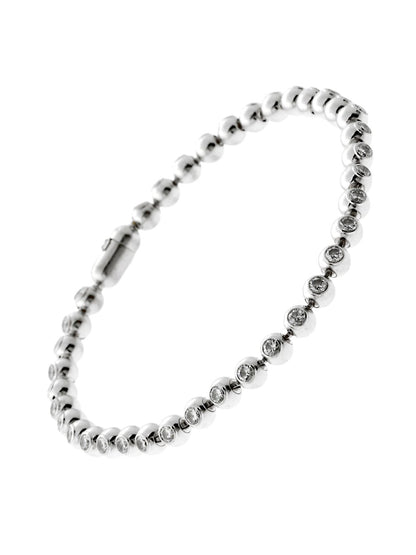 Carthttier Diamond Gold Tennis Bracelet