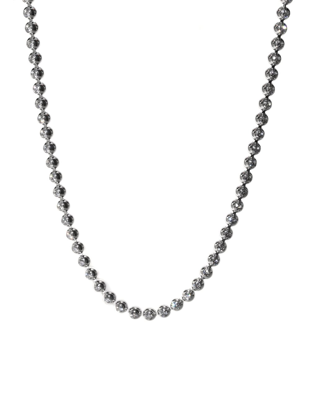 Carthttier Diamond Gold Tennis Necklace