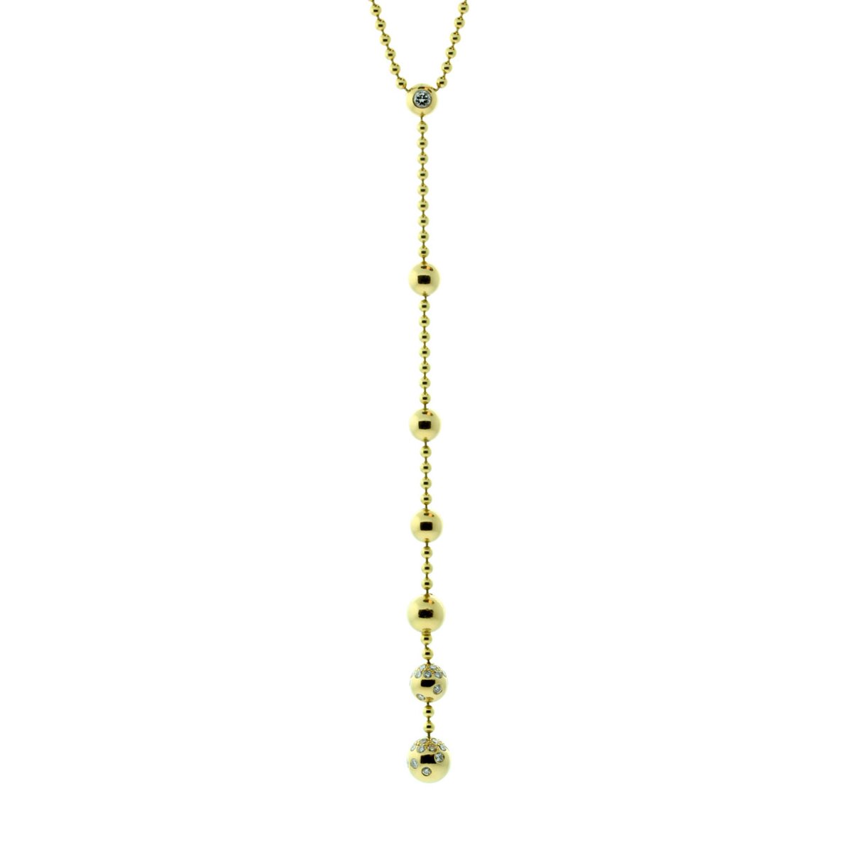 Carthttier Diamond Lariat Gold Necklace