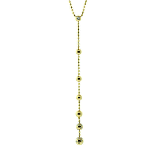 Carthttier Diamond Lariat Gold Necklace