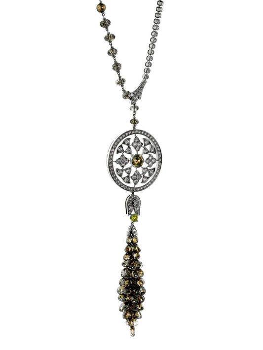 Carthttier Diamond Surya Platinum Necklace