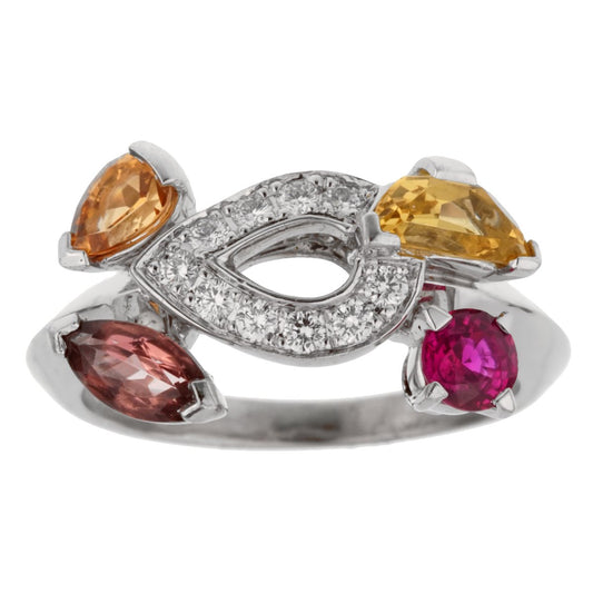 Carthttier Diamond White Gold Cocktail Ring