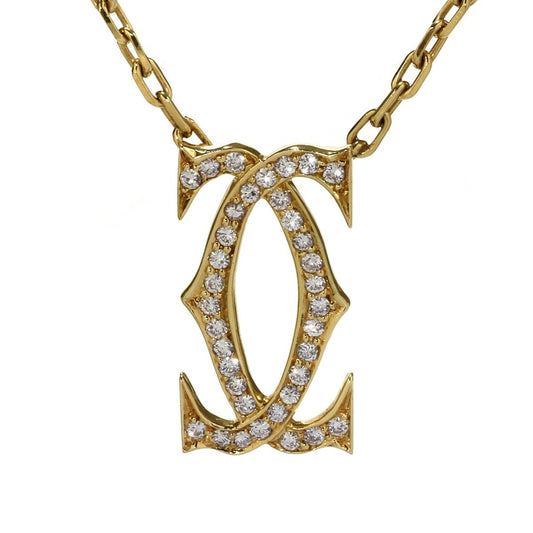 Carthttier Double C Diamond Gold Necklace